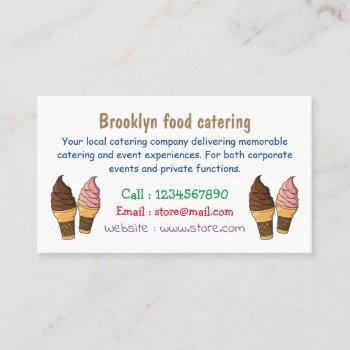 ice cream cone cartoon illustration business card