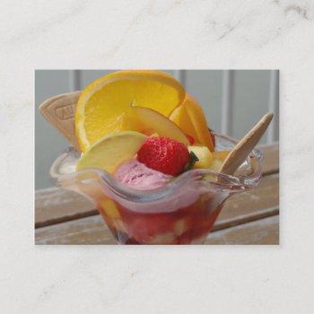 ice cream sundae custom business card