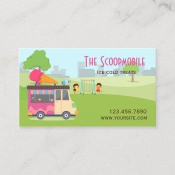 ice cream truck business card