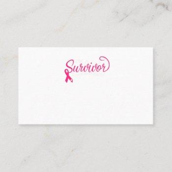 i'm a survivor breast cancer awareness business card