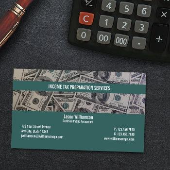 income tax preparation   business card