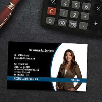 income tax preparation services  business card
