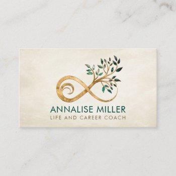 infinity symbol - tree branch business card