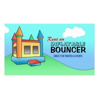 Small Inflatable Bouncer Business Cards Front View