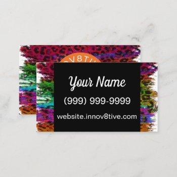 innov8tive posh leopard print business card