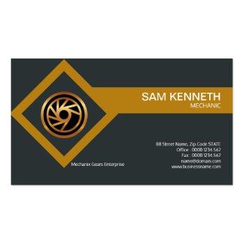 Small Innovative Inventive Nut Wrench Mechanic Business Card Front View