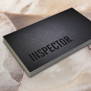 inspector dark minimalist black bold business card