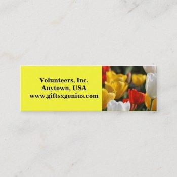 inspirational volunteer appreciation gift mini business card