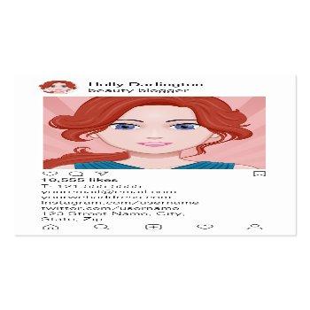 Small Instagram Style Washi Background Business Card Front View
