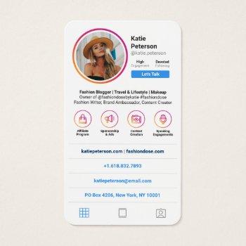 Small Instagram Style White Trendy Social Media Photo Front View