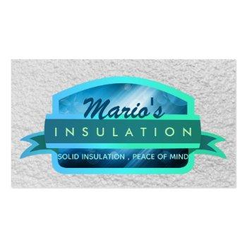 Small Insulation Slogans Business Cards Front View