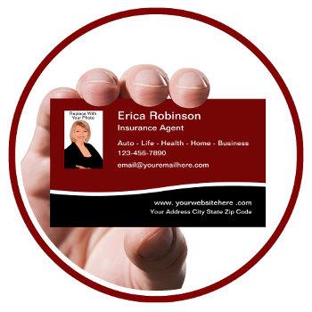 insurance agent photo template business card