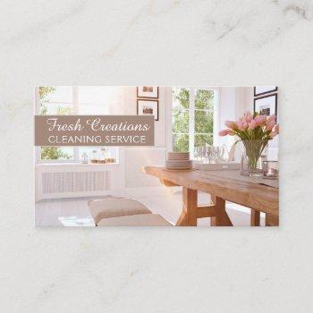 interior clean housecleaning service business card