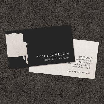 interior design french chair business card