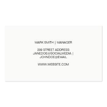 Small Investor | Real Estate Agent Business Card Back View