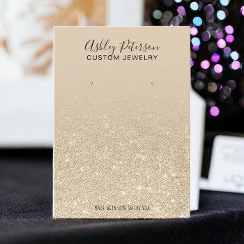 ivory light gold glitter jewelry earring display business card