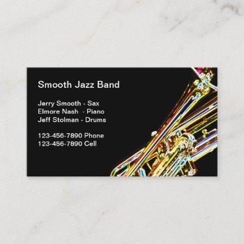 jazz band trumpet theme business card