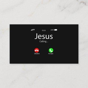 jesus is calling christian business card