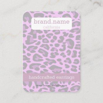 jewelry display purple leopard print handmade business card