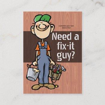 job hunting handyman fix-it carpenter painter business card