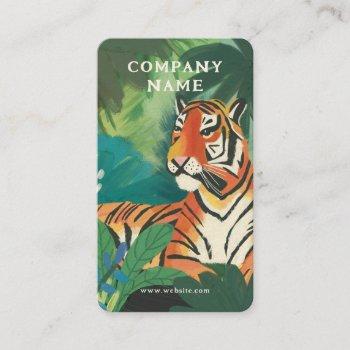 jungle tiger illustration business card