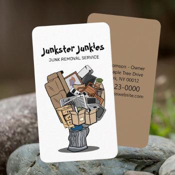 junk removal garbage hauling service business card