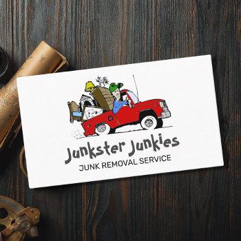 junk removal garbage hauling truck service business card