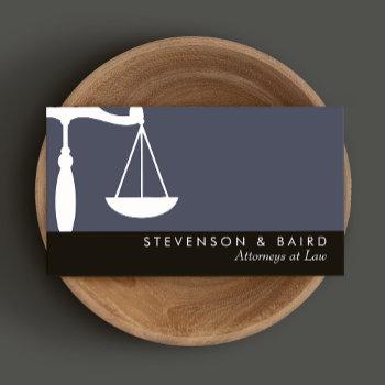 justice scale attorney  at law business card