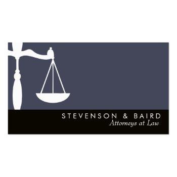 Small Justice Scale Attorney  At Law Groupon Business Card Front View