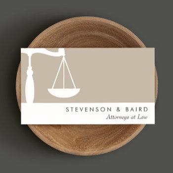 justice scale  attorney business card