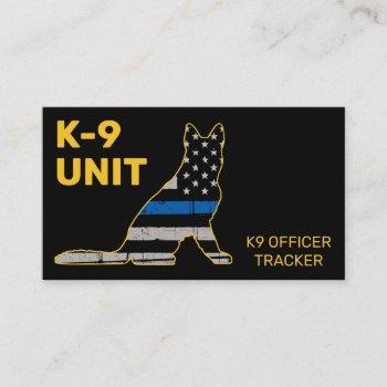 k9 unit thin blue line law enforcement police dog  business card