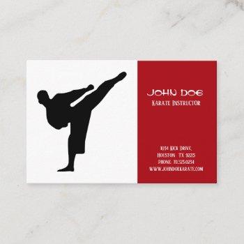 karate instructor business card