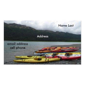 Small Kayak & Bicycle Business Card Front View