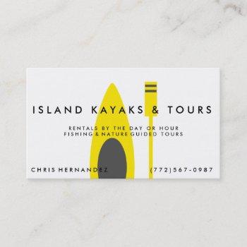kayak company or tours business card