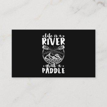 kayak driver life is a river business card