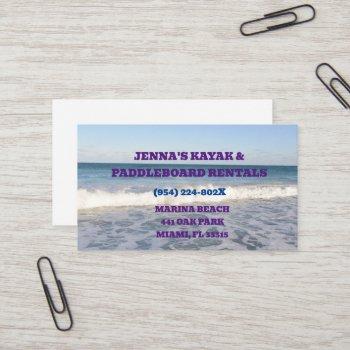 kayak & paddle board business card