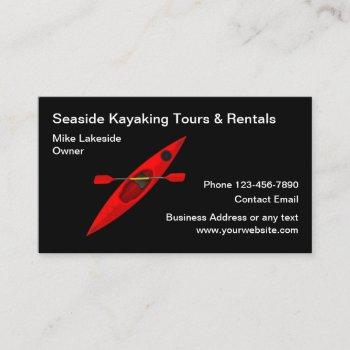 kayak rental water sports business card design