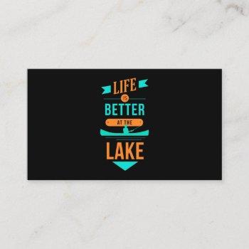 kayaking life is better at the lake business card