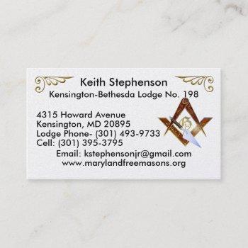 keith stephenson business card