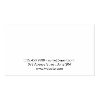 Small Key & Cityscape Business Card Back View