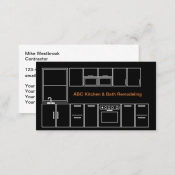 kitchen and bath remodeling service business card