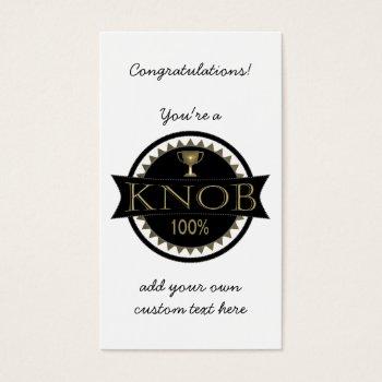 knob award custom business cards