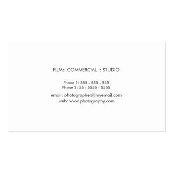 Small Kraft Vintage Camera Photographer Business Cards Back View