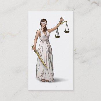lady justice illustration business card