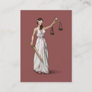 lady justice - marsala business card