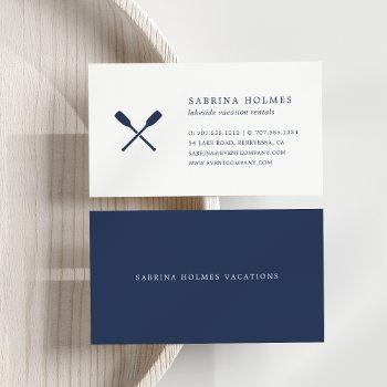 lake house vacation rental business card