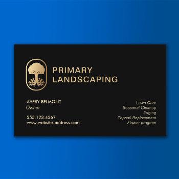 landscape and lawn care design rooted tree business card magnet