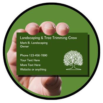 landscaping and tree trimming services business card