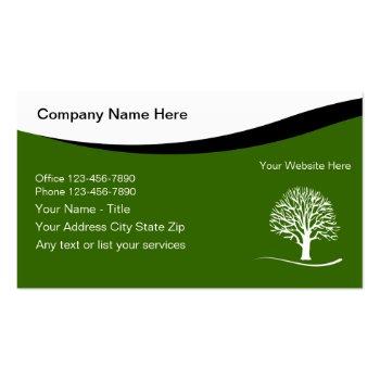 Small Landscaping Business Cards Front View