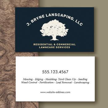 landscaping lawn care tree logo business card